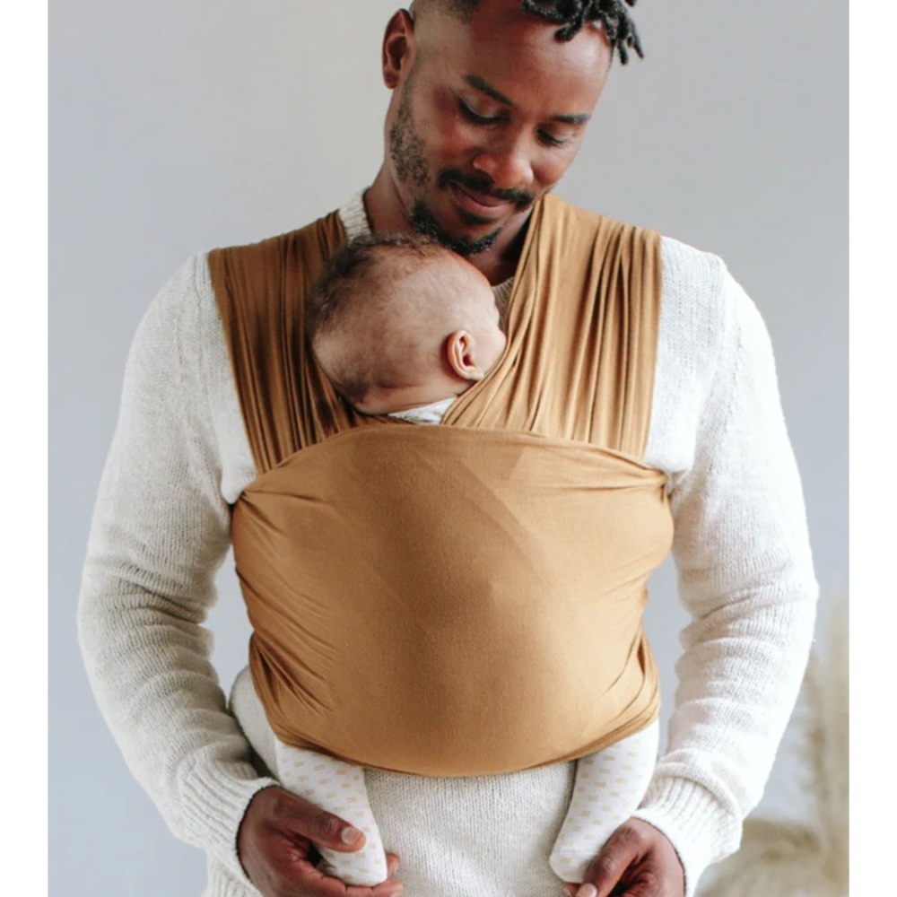 Brand new in box Solly Baby wrap in camel.